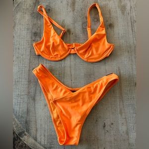kendall and kylie swim orange bikini !!
